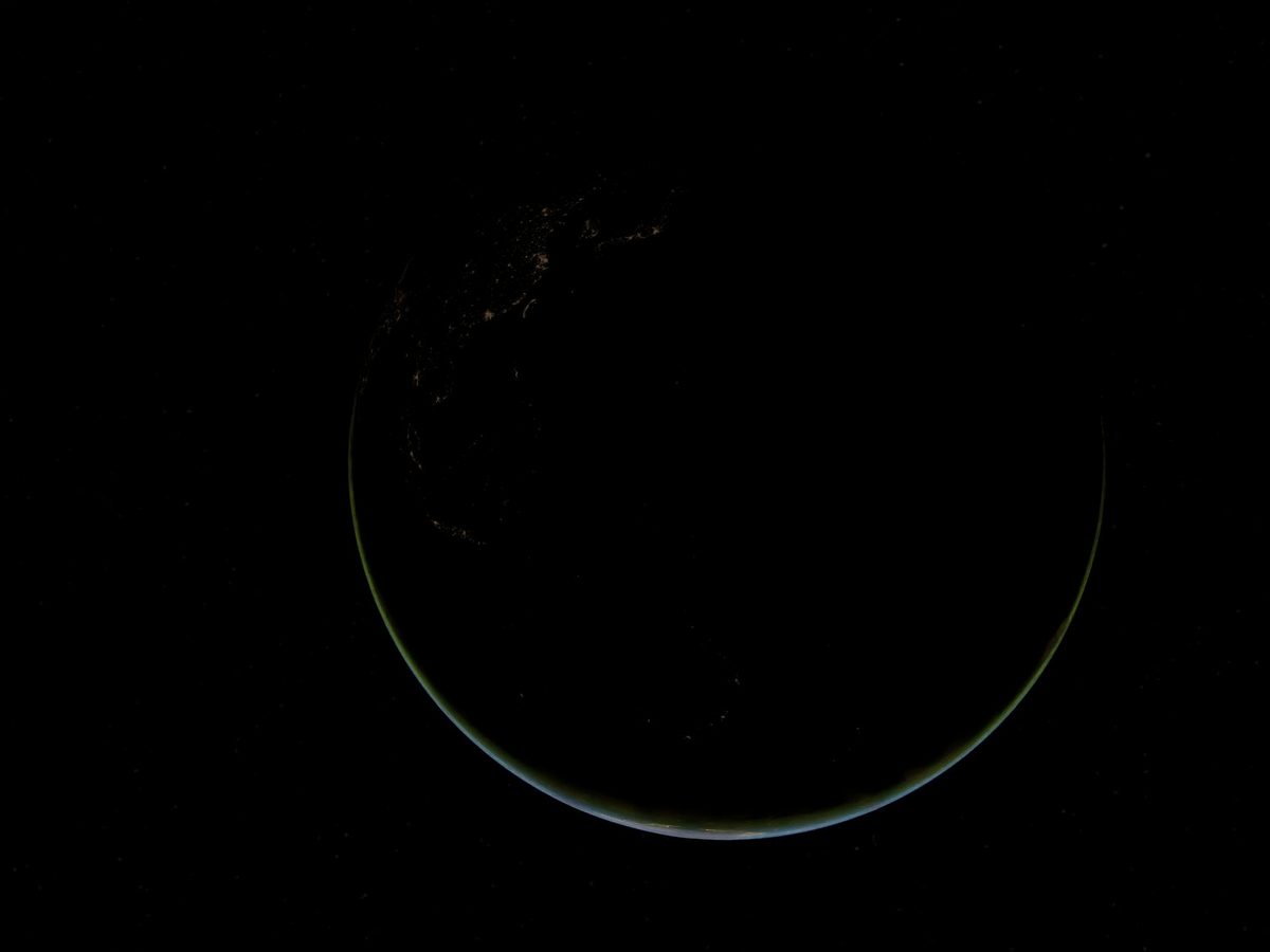 Earth at night from space